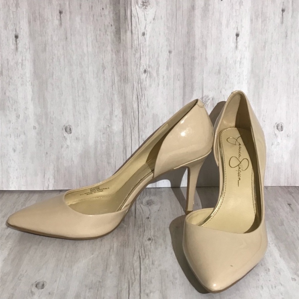 Jessica Simpson Nude Beige High Heel Pump Shoes